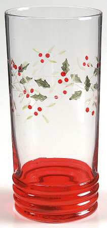 Winterberry 20 Oz Handpainted Glassware Cooler