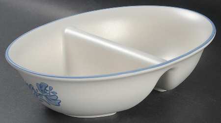 Yorktowne 10" Oval Divided Vegetable Bowl