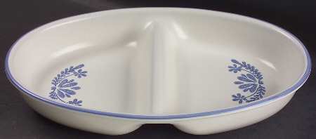 Yorktowne 12" Oval Divided Vegetable Bowl