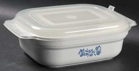 Yorktowne 1.5 Qt Rect Oven/Microwave Casserole w/Plastic Lid