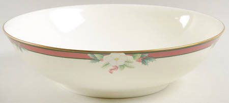 Yuletide (Bone) 9" Round Vegetable Bowl
