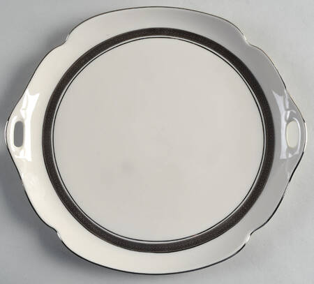 Geneva (Ivory Background) Handled Cake Plate by Pickard
