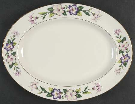 Pamela 12" Oval Serving Platter by Pickard