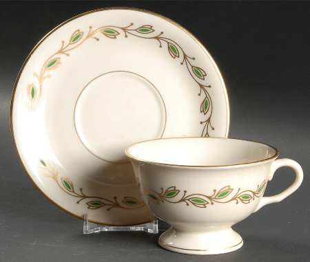 Symphony Green Footed Cup & Saucer Set by Pickard