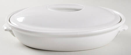 Culinaire White 1.5 Pint Oval Covered Casserole