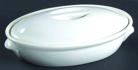 Culinaire White Mini Oval Covered Vegetable