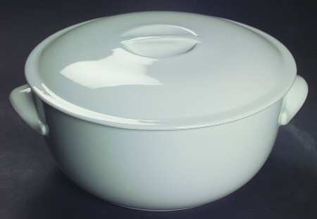 Culinaire White 1 Qt Round Covered Casserole