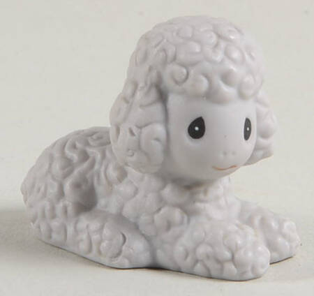 Come Let Us Adore Him-Nativity Flower-Sheep-Black-Lying - No Box-Flower Trademark