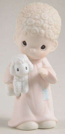 Come Let Us Adore Him-Nativity Flower-Shepherd Holding Lamb - No Box-Flower Trademark