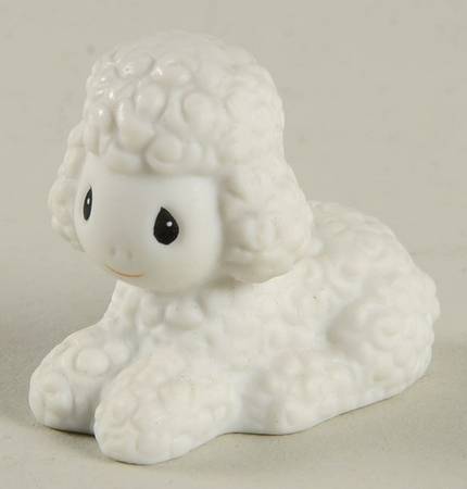 Come Let Us Adore Him-Nativity Flower-Sheep-White-Lying - No Box-Flower Trademark