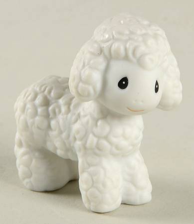 Come Let Us Adore Him-Nativity Flower-White Sheep Head Left - No Box-Flower Trademark