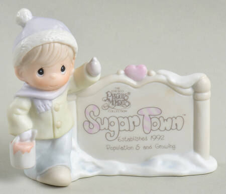 Sugar Town Figurines & Houses G Clef-Sam & Population Sign #1 - Clef With Box Bx6 G