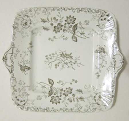 Chelsea Brown Handled Cake Plate