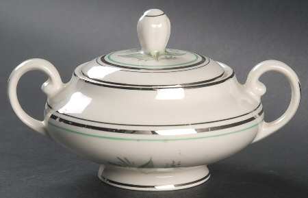 Encore (Platinum Inner Ring) Sugar Bowl & Lid by Pope Gosser