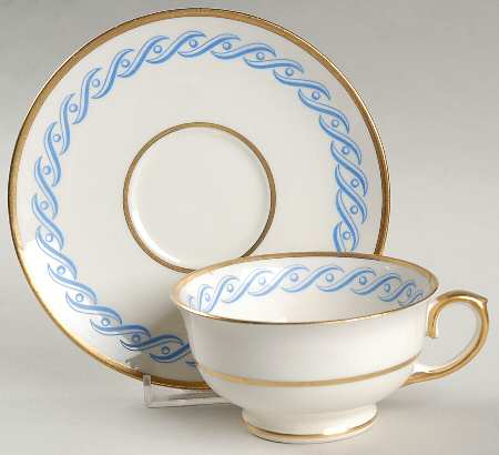 Liberty Blue Footed Cup & Saucer Set by Pope Gosser