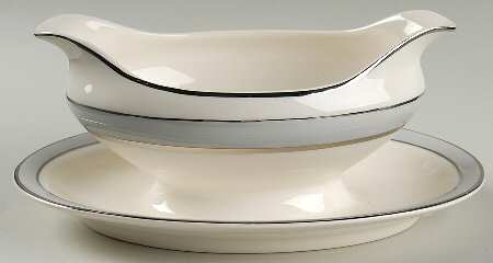 Silver Dawn Gravy Boat with Attached Underplate