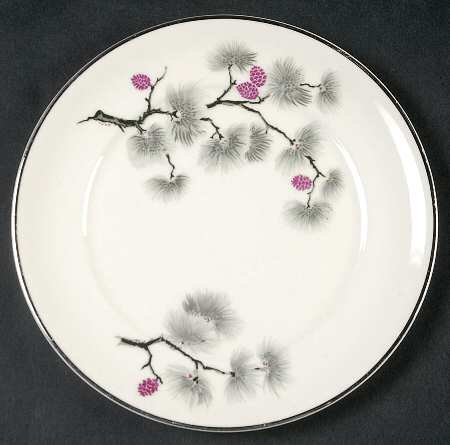 Silver Pine Bread & Butter Plate