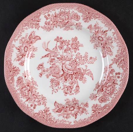 Asiatic Pheasants Red Bread & Butter Plate