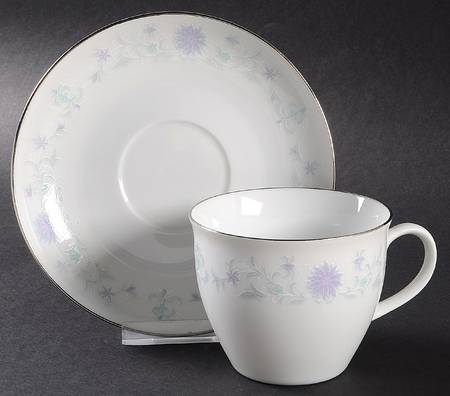 Lavender Rose Flat Cup & Saucer Set
