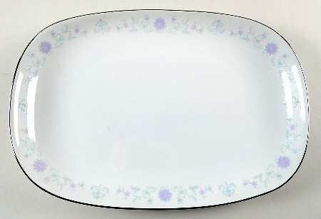Lavender Rose 15" Oval Serving Platter