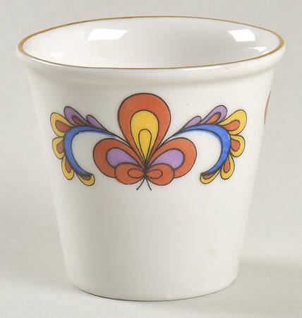 Farmer's Rose (Rim, Gold Trim) Oyster Cocktail Sauce Cup