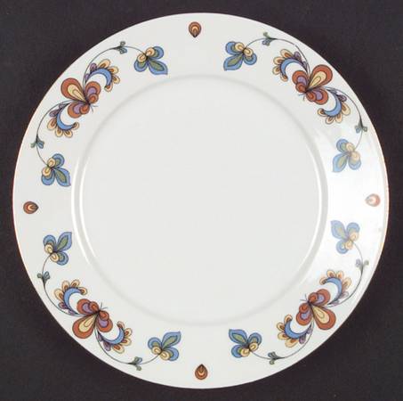 Farmer's Rose (Rim, Gold Trim) by Porsgrund