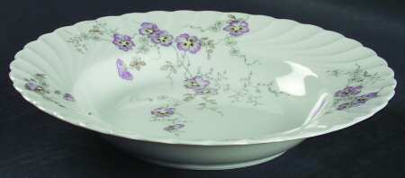 Pansy Rim Soup Bowl