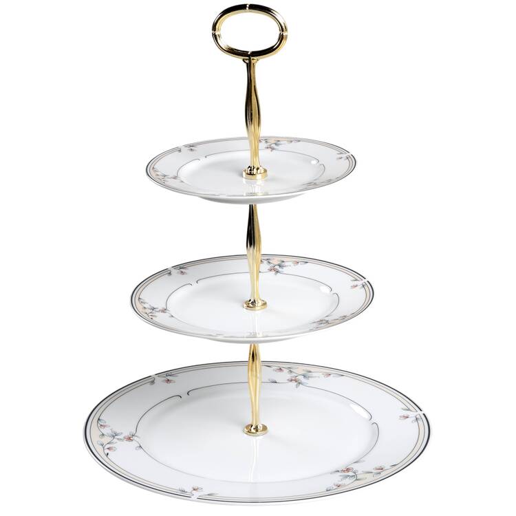 Heritage Blossom 13 7/8"-14 1/4" 3-Tiered Serving Tray(DP,SP,BB) HC
