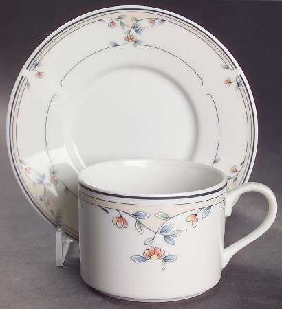 Heritage Blossom Flat Cup & Saucer Set