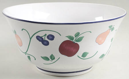 Orchard Medley 10" Large Salad Serving Bowl