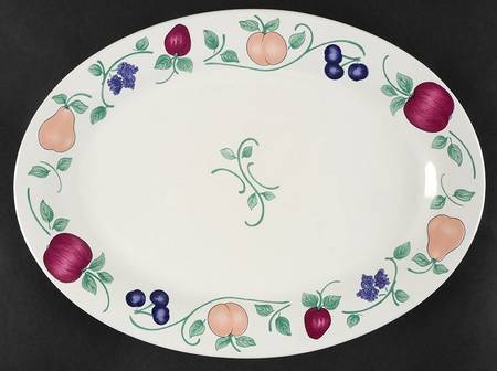 Orchard Medley 15" Oval Serving Platter
