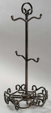 Orchard Medley Metal Mug Tree Holds 4 Mugs
