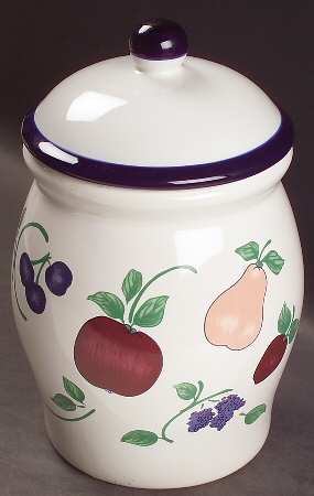 Orchard Medley Large Canister & Lid with Seal Ring