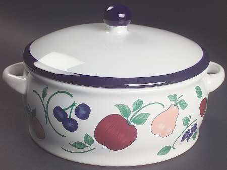 Orchard Medley 2 Qt Round Covered Casserole