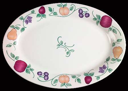 Orchard Medley 15" Oval Serving Platter by Princess House