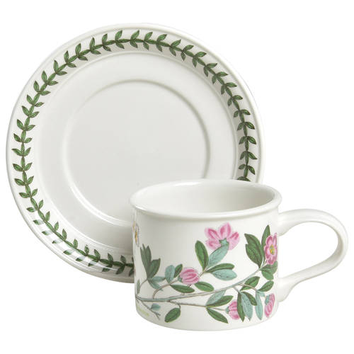 Botanic Garden Drum Flat Cup & Saucer Set