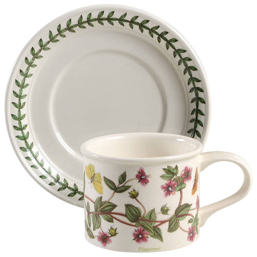 Botanic Garden Drum Flat Cup & Saucer Set