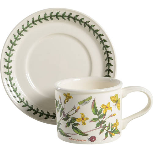 Botanic Garden Drum Flat Cup & Saucer Set by Portmeirion