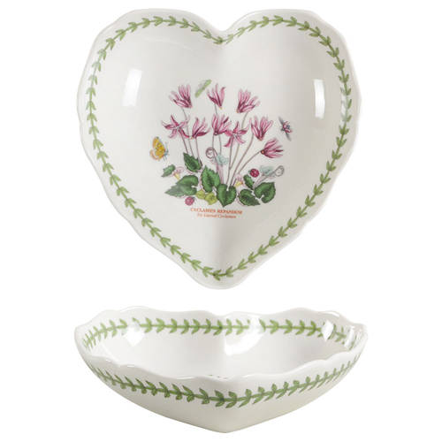 Botanic Garden 8" Scalloped Heart Shaped Dish