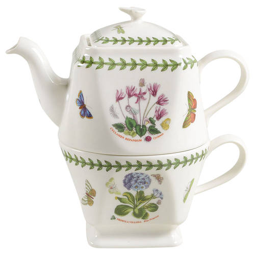 Botanic Garden Square Individual Teapot w/Square Cup