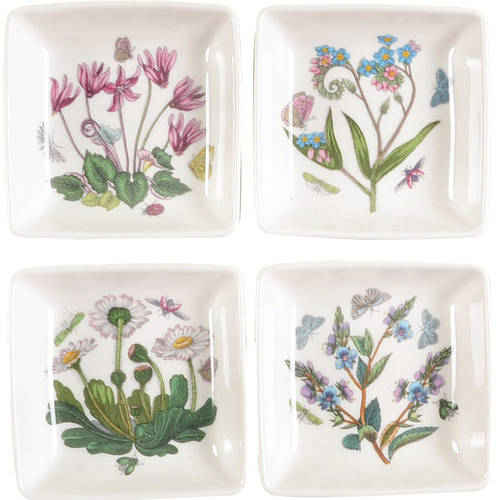 Botanic Garden 3" Square Mini Dish - Set of 4 Motifs