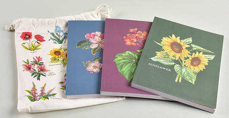 Botanic Garden 3 Pack Journal Set with Canvas Bag
