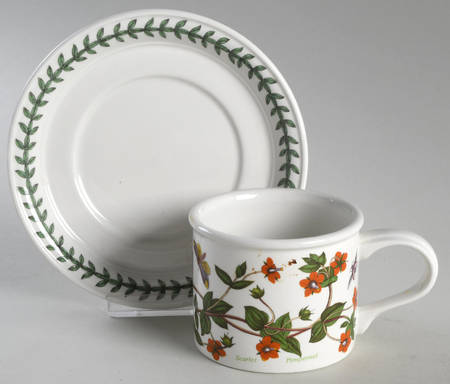 Botanic Garden Drum Flat Cup & Saucer Set