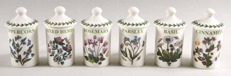 Botanic Garden Spice Jar Set (6 Jars with Lids)