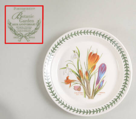 Botanic Garden Salad Plate No 50th Anniversary Backstamp