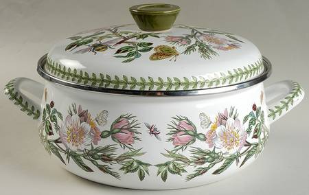 Botanic Garden 4 Quart Metal Covered Casserole