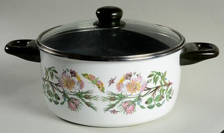 Botanic Garden 5.5 Qt Covered Metal Casserole W/Glass Lid