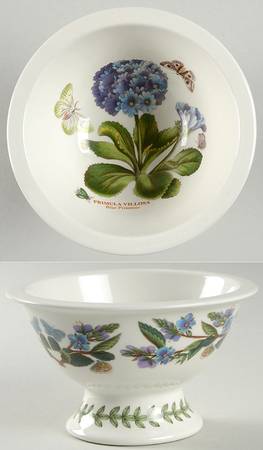 Botanic Garden Sovereign Shape Rim Footed Sorbet aka Potpourri