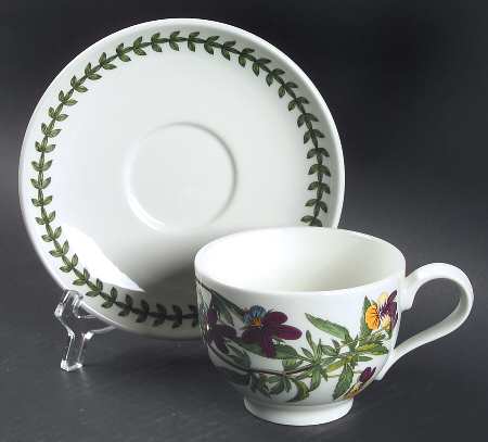 Botanic Garden Traditional Footed Cup & Saucer Set