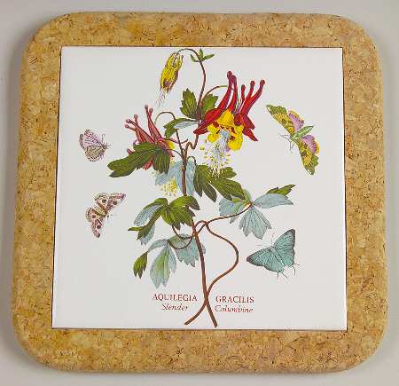 Botanic Garden 7" Square Cork Back Trivet